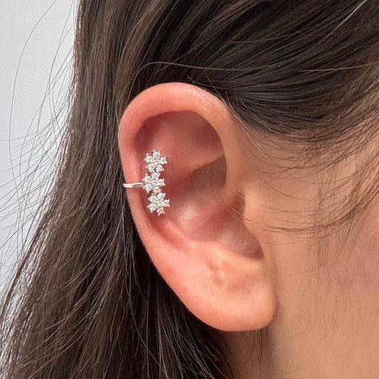 Earcuff Tris di Fiori